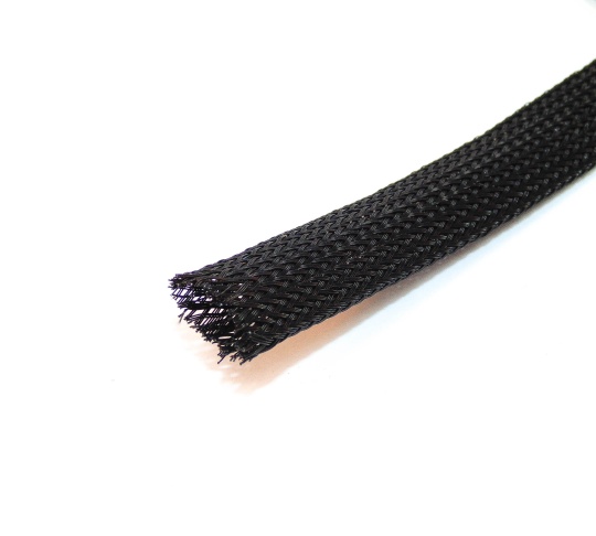 Multicomp Pro Expandable Braided Sleeving 15-21mm Black per metre