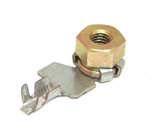 Ring Terminal Captive Nut Crimp M5 0.75-1.5mm² Bronze