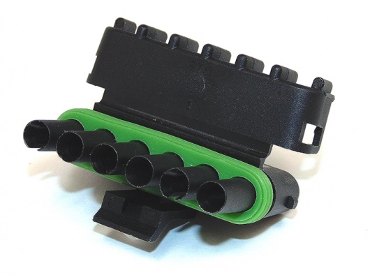 6 Way Delphi Weather-Pack Connector Female Black