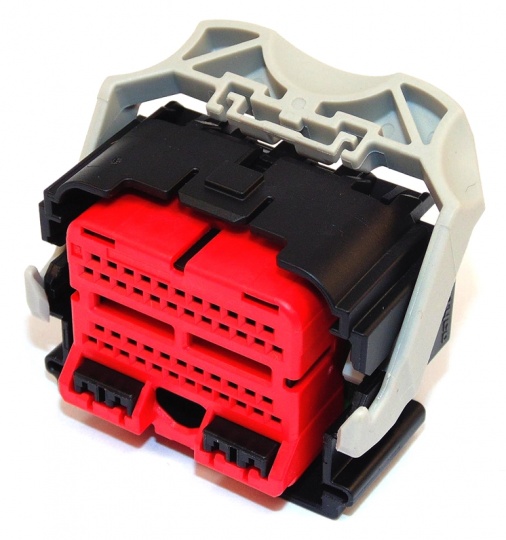 50 Way TE Get .64 Connector System Female Black/Red Key C