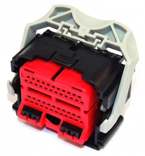 50 Way TE Get .64 Connector System Female Black/Red Key B