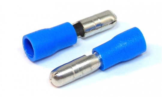 Insulated Bullet Connector Male Blue