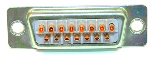 15 Way Panel Mount D-sub Connector Socket