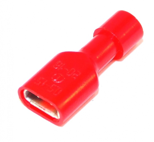 Cembre 6.35mm Insulated Terminal Red Female 0.25-1.5mm²