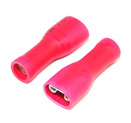 JST Insulated Female Terminal 4.8mm 0.25-1.5m² Red