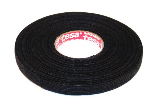 Tesa PET Fleece Wire Harness Tape Black 9mm x 25m