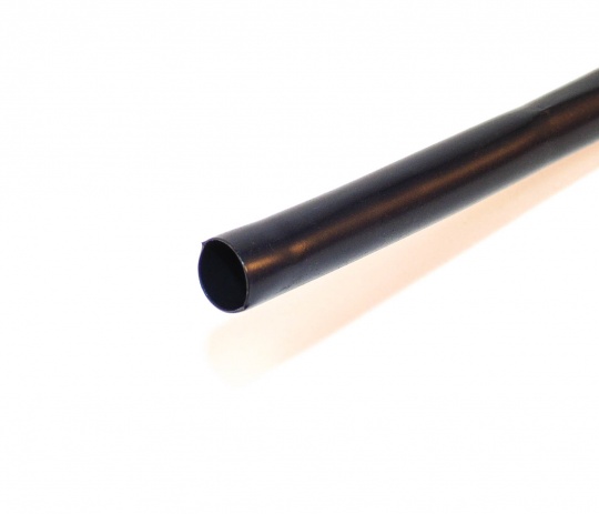 7mm PVC Heat Shrink Tubing Black Per Meter