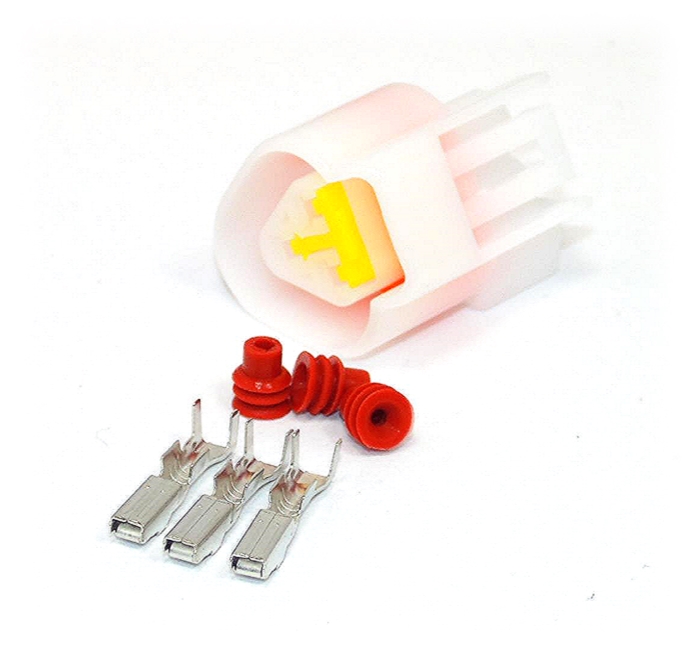 3 Way Yazaki YL Series Connector Kit Female, inc. terminals and seals