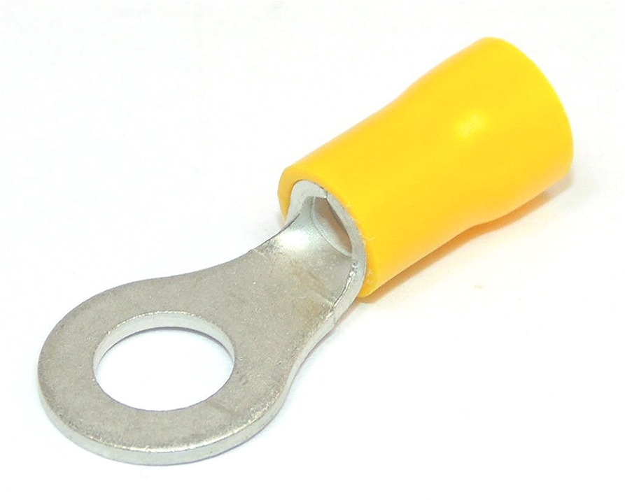 Yellow Insulated Ring Terminal M6 3.0-6.0mm²