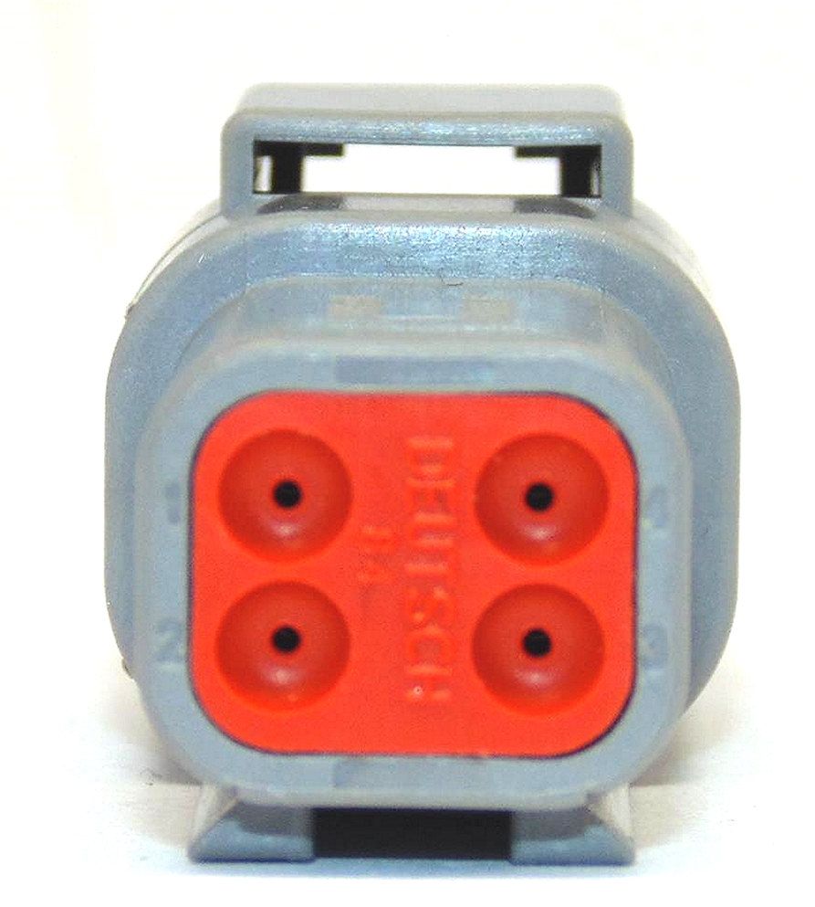 TE Connectivity/ DEUTSCH 4 Way Male DTM Grey - automotiveconnectors.com