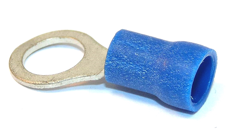 Kompress Insulated Ring Terminal Crimp M6 2.5mm² Blue