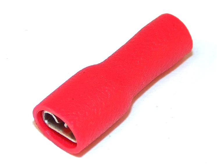 Multicomp Pro 4.8mm Insulated Terminal Red Female 0.25-1.5mm²