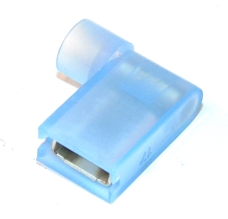 Pro 6.35mm Insulated Flag Terminal Blue Female 1614 Awg
