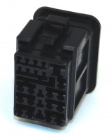 25 Way Sumitomo 11x(040)+13x(090)+(1x187) Hybrid sealed connector Fem Black