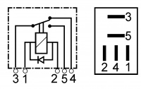 Bosch Micro Changeover Relay SPDT 24V 10/5A with diode