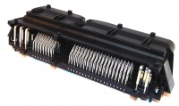 121 Way TE Connectivity MQS 0.63mm+2.8mm Hybrid PCB Mount Header Black